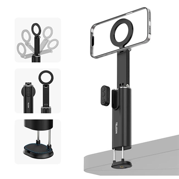 Telesin P1-HSS-02 MagSafe houder voor vloggen met Bluetooth afstandsbediening - Zwart