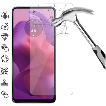 Motorola Moto G24 Glazen Screenprotector - 9H, 0.3mm - Case Friendly  - Doorzichtig