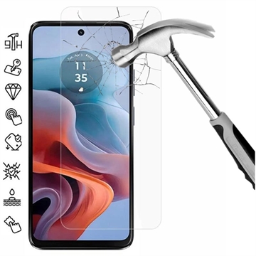 Motorola Moto G34/G45 Glazen Screenprotector - Case Friendly - Doorzichtig