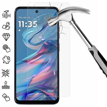 Motorola Moto G45 Glazen Screenprotector - Case Friendly - Doorzichtig