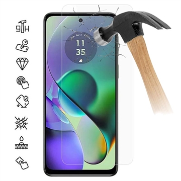 Motorola Moto G54 Glazen Screenprotector - Case Friendly - Doorzichtig