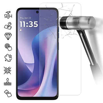 Motorola Moto G57 Glazen Screenprotector - 9H - Case Friendly - Doorzichtig