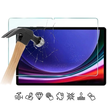 Samsung Galaxy Tab S9 FE+ Screenprotector van gehard glas - 9H - Case Friendly - Doorzichtig
