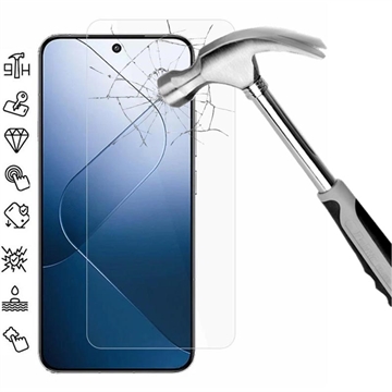 Xiaomi 14 Screenprotector van gehard glas - 9H - Case Friendly - Doorzichtig