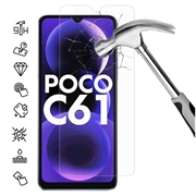 Xiaomi Poco C61 Glazen Screenprotector - 9H, 0.3mm - Case Friendly  - Doorzichtig