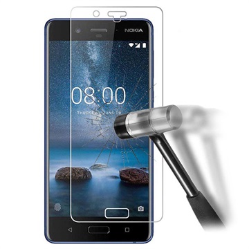 Nokia 8 Screenprotector van gehard glas - 0,3 mm