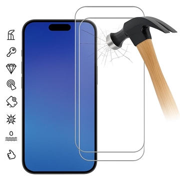 iPhone Air Glazen Screenprotector - 9H - Case Friendly - 2 Stu. - Doorzichtig