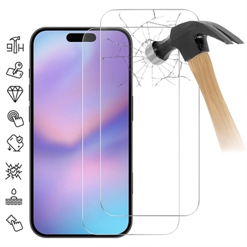 iPhone 17 Pro Glazen Screenprotector - 9H - Case Friendly - 2 Stu. - Doorzichtig