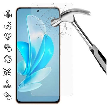vivo V30 Lite Glazen Screenprotector - 9H, 0.3mm - Case Friendly  - Doorzichtig