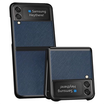 Getextureerde Samsung Galaxy Z Flip3 5G Hybrid Case - Blauw