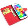 Samsung Galaxy S6 Portemonnee Hoesje Met Textuur - Rood