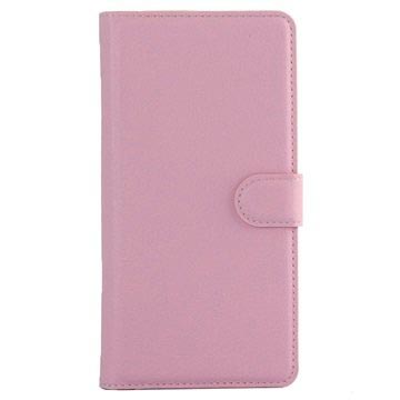 Sony Xperia XA1 Portemonnee Hoesje Met Textuur - Roze