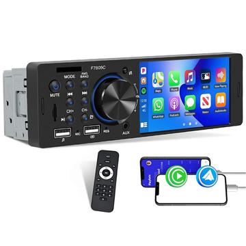Bluetooth autostereo met aanraakscherm en CarPlay/Android Auto - SD, AUX, USB
