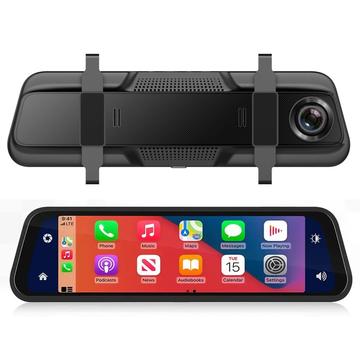 Dashcam met aanraakscherm en dubbele lens en CarPlay - 9.66" - Zwart