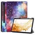 Tri-Fold Series Samsung Galaxy Tab S7+/S8+ Folio Case - Zwart