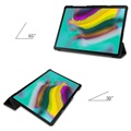 Tri-Fold Series Samsung Galaxy Tab S5e Folio Case - Zwart