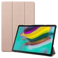 Tri-Fold Series Samsung Galaxy Tab S5e Folio Case - Rose Gold