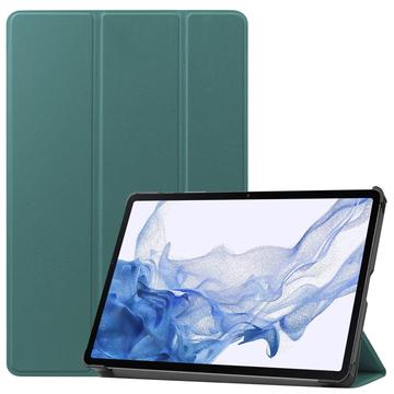 Samsung Galaxy Tab S8 Tri-Fold Series Smart Folio Hoesje - Zwartachtig groen