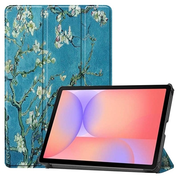 Samsung Galaxy Tab S10 Lite Tri-Fold Series Slimme Folio-hoes - Witte bloemen