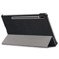 Tri-Fold Series Samsung Galaxy Tab S7 FE Smart Folio Case - Zwart