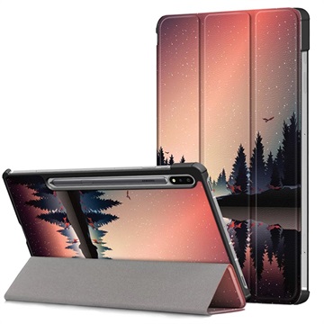 Tri-Fold Series Samsung Galaxy Tab S7/S8 Smart Folio Case - Naturel