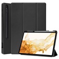 Tri-Fold Series Samsung Galaxy Tab S8+ Smart Folio Case - Zwart