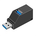 USB 3.0 Hub Splitter 1x3 - 1x USB 3.0, 2x USB 2.0 - Zwart