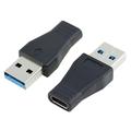 USB 3.1 Type-C Vrouw naar USB-A 3.0 Mannelijk OTG Adapter