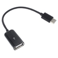 USB 3.1 Type-C / USB 2.0 OTG Kabel Adapter - 15cm - Zwart
