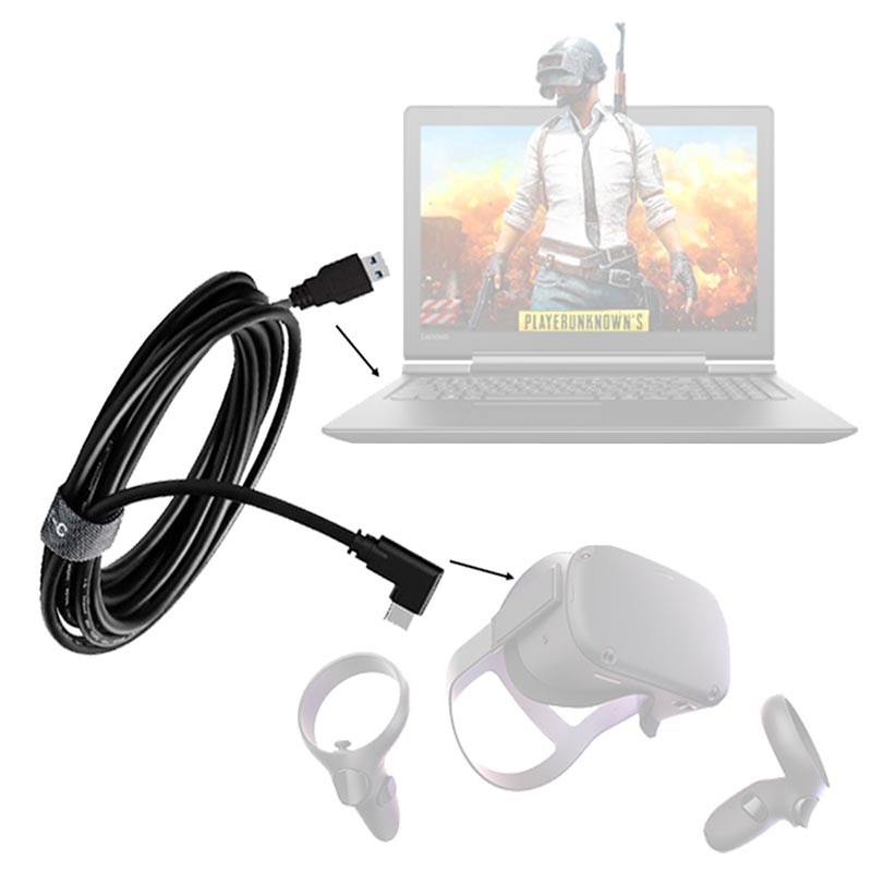 HighSpeed USB TypeC PC VR Link Kabel Oculus Quest, Quest 2 5m