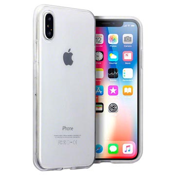iPhone X / iPhone XS ultradunne siliconen hoes - transparant