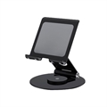 P57 multifunctionele desktop telefoonstandaard opvouwbare 360 ° roterende metalen tablethouder voor live streaming - zwart