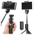Universele 3-in-1 Bluetooth Selfie Stick met Statief - Zwart