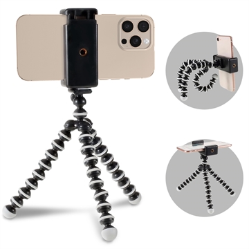 Universele Flexibele Smartphone Statief - 60-85mm - Zwart