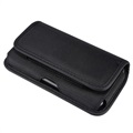 Universele Oxford Riemclip Case met Kaarthouder - 5.4" - Zwart
