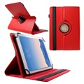 Universal Rotary Folio Case voor Tablets - 9-10" - Rood