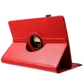 Universal Rotary Folio Case voor Tablets - 9-10" - Rood