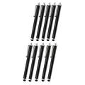 Universele Stylus Pen voor iPhone, Smartphone & Tablet - 10 stuks. - Zwart