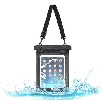 Universele Waterdichte Tablet Case - 10" - Zwart / Transparant