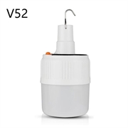 V52 draagbare oplaadbare zonne-camping LED-lamp / lamp met 5-versnellingen verlichting en haak