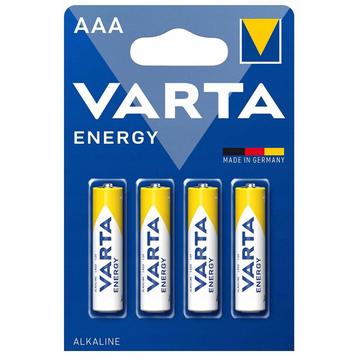 Varta Energy LR03/AAA batterij - 4 stuks.