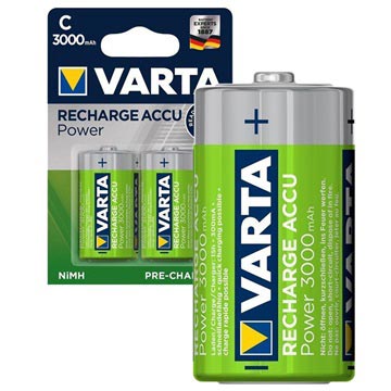 Varta Power Ready2Use Oplaadbare C/HR14 Batterijen - 3000mAh - 1x2