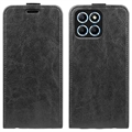 Honor X8 5G Verticale Flip Case met Kaarthouder - Zwart