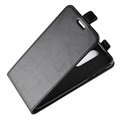 Nokia 7.1 Verticale Flip Case met Kaartsleuf - Zwart