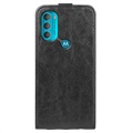 Motorola Moto G71 5G Verticale Flip Case met Kaarthouder
