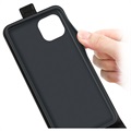iPhone 14 Verticale Flip Case met Kaarthouder - Zwart