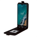 Nokia G50 Verticale Flip Case met Kaartsleuf - Zwart