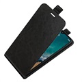 Nokia G50 Verticale Flip Case met Kaartsleuf - Zwart