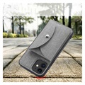 Vili T iPhone 12 Mini Hoesje met Magnetische Portemonnee - Grijs