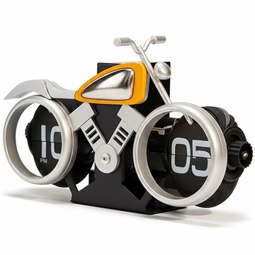 Vintage Motorfiets Mechanische Klap Bureauklok